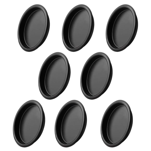 Tirador de dedo para puerta de clóset KOVOSCH, paquete de 8, acero negro