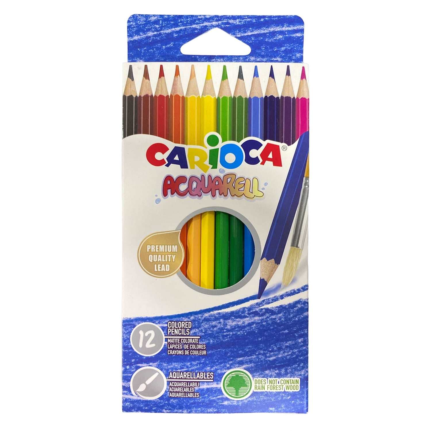 Lápices Acuarelables Carioca 12 Colores