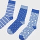 thumbnail image 4 of Calcetines Hombre Print Tripack Color Azul Corona, 4 of 4