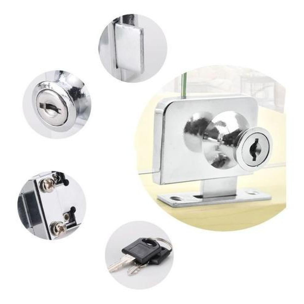 Genérico - Cerradura Puerta Vidrio Mueble Doble 5 A 8 Mm