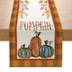 thumbnail image 1 of 1pc Autumn Maple Leaf Pumpkin Polka Dot Orange Home Decoration Table Flag 13inx72in, 1 of 5