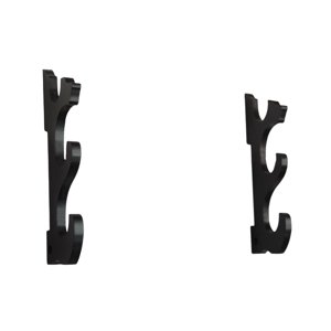 Bothyi - Tablero De Fibra De Densidad De Decoración De Soporte De Espada Samurái De 3 Niveles Para Wakizashi Negro