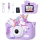 thumbnail image 1 of Cámara Infantil Unicornio Envyvip X5 12MP 1080P 32GB Morado, 1 of 3