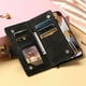 thumbnail image 2 of Premium Leather Flip Phone Case with Zipper Wallet for iPhone 14, 13, 12, 11 Pro Max, X, XS, XR, 8, 7, Plus SE 2020, 2022, 2 of 3