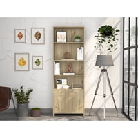 Tuhome - Biblioteca Lisa 180X63X26 Cm 2 Con Puertas Duna