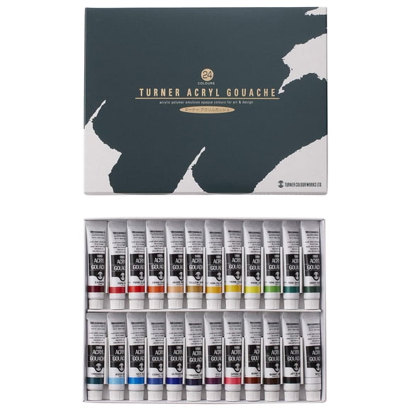 Set de pintura acrílica gouache Turner Colour Works 24 colores 530 g mate