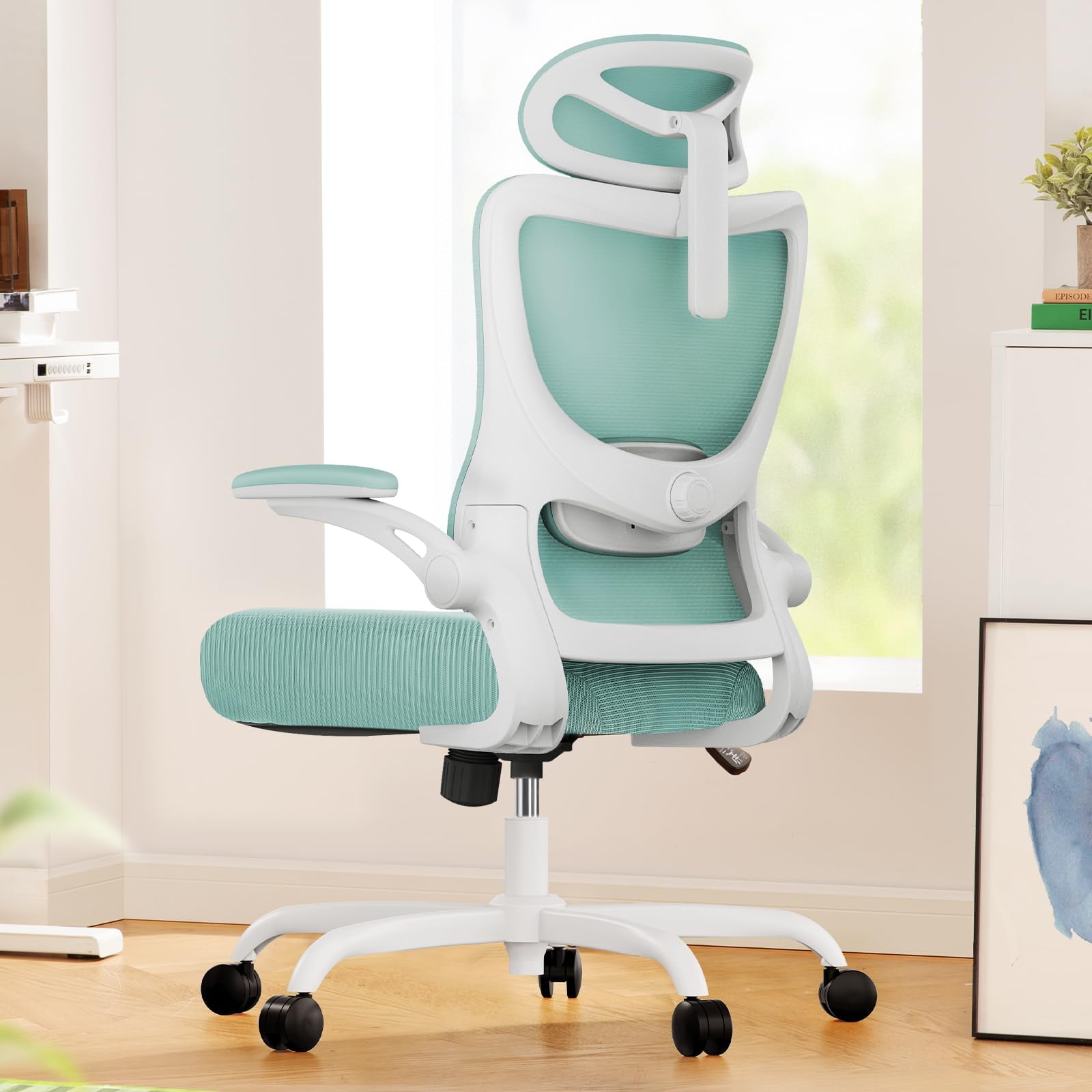 Silla De Oficina Marsail Ergonómica Respaldo Alto De Malla Con Soporte Lumbar