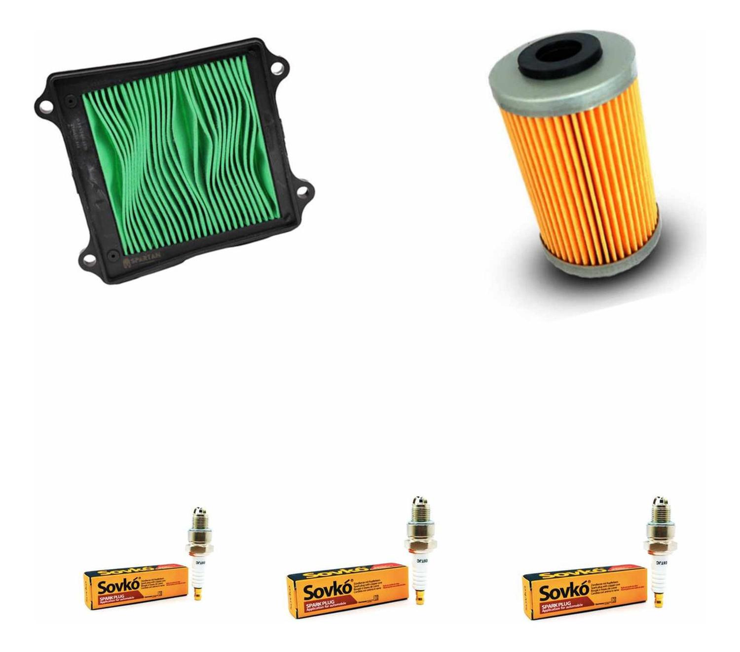 Genérico - Kit Filtros Y Bujias Moto Bajaj Dominar 250 400 Adventure