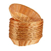 Bothyi - 10 Piezas De Pan De Pan Cestas A Mano Óvalo Rústico Tejido Para La Fiesta En Casa Picnic Grande