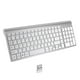 thumbnail image 3 of Teclado Inalámbrico Delgado De Escritorio 2,4G Silencioso Para PC Portátil Teclado Numérico Plateado Blanco, 3 of 3