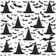 thumbnail image 1 of Set Famoby de 12 sombreros de bruja y pegatinas de murciélago, 1 of 8