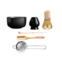 Magideal - Juego De Matcha Japonés De 6 Piezas, De Bambú Y Soporte Para De Pala, Juego Completo De Tazón De Té Ceremonial , A A