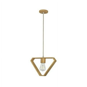 Hb Led - Lámpara Colgante De Madera Decorativa Triangular E-27