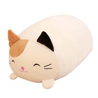 Bothyi - Almohada De Dibujos Animados De Animales, Juguete De Peluche Relleno De Dibujos Animados Para El Escritorio Del Hogar, Vacaciones, Gato Beige