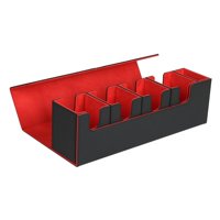 Ioensy - Soporte Para Caja De Cartas, Organizador De Almacenamiento, Contenedor De Álbum Para Tcg, Negro Y Rojo