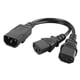 thumbnail image 5 of Cable Adaptador De Corriente Negro IEC320-C14 A 2C13 Macho A Hembra Servidor PDU/UPS, 5 of 5