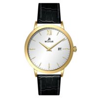 Westar - Reloj Profile Correa De Cuero Esfera Plateada Cuarzo 50214Gpn107 Para Hombre