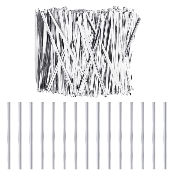 Bolsa reutilizable de papel blanco Twist Ties LUTER, 750 unidades, para Navidad