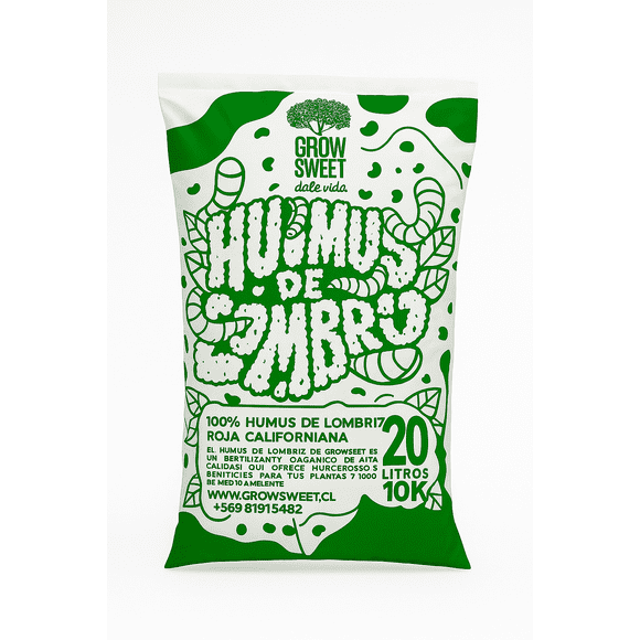 Humus de lombriz roja  10K  Tierra premium, oro negro