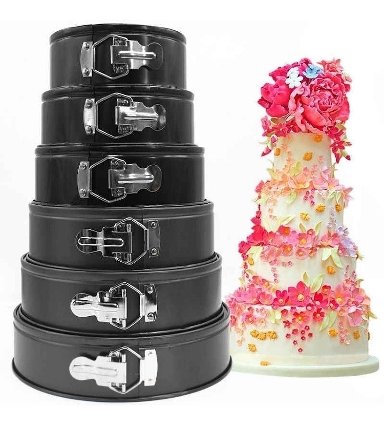 Genérico - 6 Moldes Redondos Antiadherentes Teflónreposteria Tortas