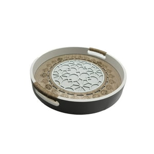 Oem - Bandeja Madera Servir Con Diseños Acrilico 35Cm