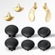 thumbnail image 1 of Kit de tapas metálicas para joysticks y botones traseros compatibles con el mando Edge de PS5 - Cubierta de seta para palanca de pulgar, palanca basculante 3D-Oro Negro, 1 of 6
