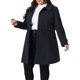 thumbnail image 4 of Abrigos de Mujer Talla Grande Agnes Orinda Chaqueta de Trinchera de Un Solo Pecho Abrigos Largos de Invierno 3X Azul Oscuro, 4 of 6