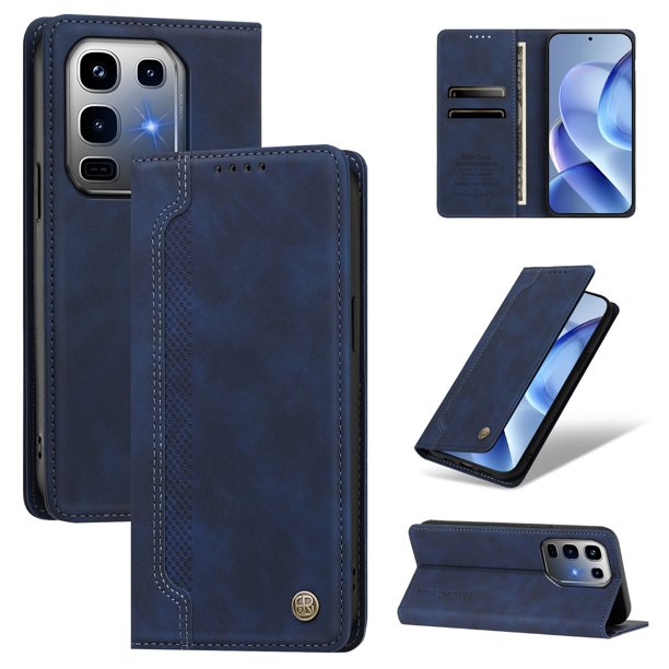 Funda Billetera para Infinix Note 50 Pro Plus 5G Imán y Resistente Azul