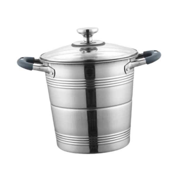Olla freidora de acero inoxidable Olla freidora con tapa, cesta coladora, utensilios de cocina Olla para sopa resistente con bandeja para cocinar al 5 litros