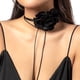 thumbnail image 1 of Collar con cordones de flores, gargantilla de flores, collar de flores, gargantilla floral para discotecas, fiestas y uso diario para mujeres y niñas., 1 of 6