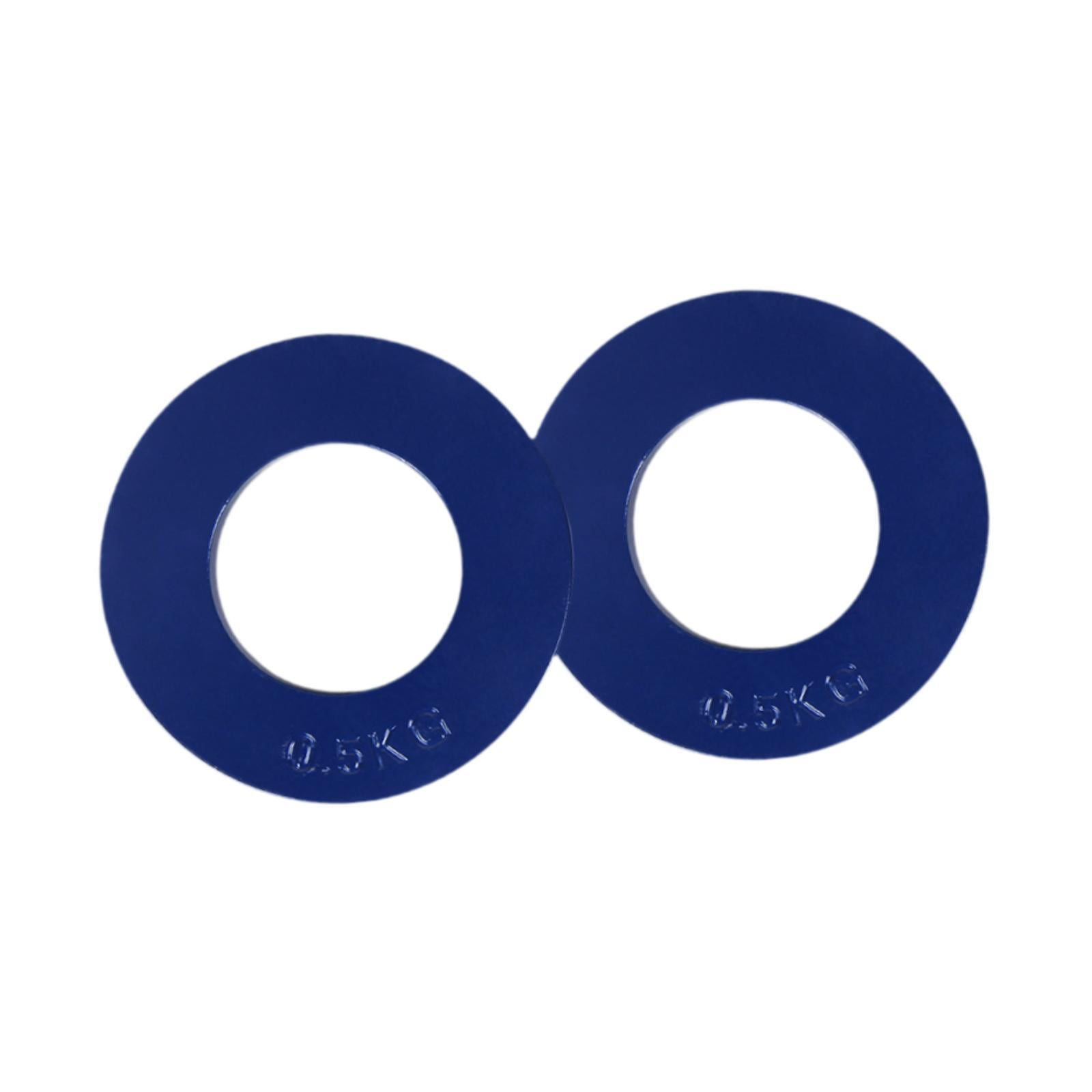 Ioensy - 2 Discos De Peso Fraccionario, Discos Adicionales Para Entrenamiento Estándar, Fitness, Color Azul, 0,5 Kg