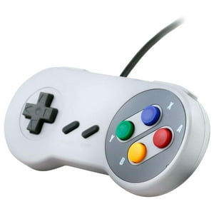 Gen - Control Joystick Pc Usb Consola Mando Snes Super Nes Joypad Retro Vintage Gris