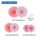 thumbnail image 2 of Conjunto de Ventiladores de Papel Colgantes Uxcell Rosa 6 Piezas, 2 of 3