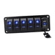 thumbnail image 2 of Panel De Interruptor De Balancín 4.2A Voltímetro De Cargador USB Doble Para Vehículos Marine 6 Pandilla, 2 of 5