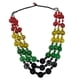 thumbnail image 2 of Collar Bohemio Multicolor Collar De Cuentas De Madera Para Mujer Fiesta 3 Colores, 2 of 5
