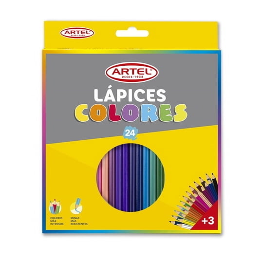 Lápices De Colores, Caja 24 Un Artel