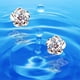 thumbnail image 2 of HITTIME Mujeres Silver Plated Cristal Rhinestone Flower Ear Stud Earring, 2 of 4