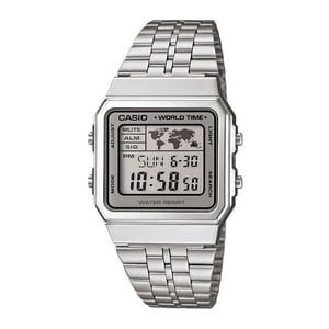 Reloj Unisex Casio A500Wa-7Df Plateado 39×34×9,6Mm