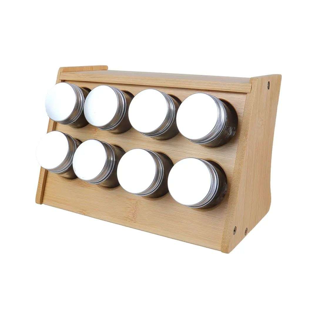 Oem - Especiero Modular Madera Condimentos De Cocina 8 Frascos