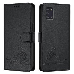 Funda Tipo Cartera Foxdock Para Samsung Galaxy A31 Con Soporte, Ranuras, Rfid, Diseño De Gato