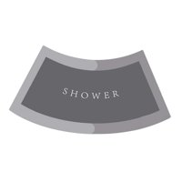 Bothyi - Alfombra De Baño Curvada, Alfombra Para Suelo De Bañera, Alfombra Antideslizante Para Inodoro, Alfombra De Ducha Con Ventilador, Gris