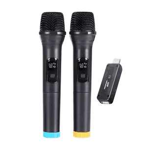 Irm - Pack 2 Microfonos Inalambricos Profesional Karaoke Usb