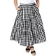 thumbnail image 1 of Faldas de Cuadros para Escuela y Universidad de Talla Grande para Mujer de Agnes Orinda, Capas en Cascada, Maxi Flowy, Casual de Verano, Línea A, con Bolsillos 4X Negro, 1 of 7