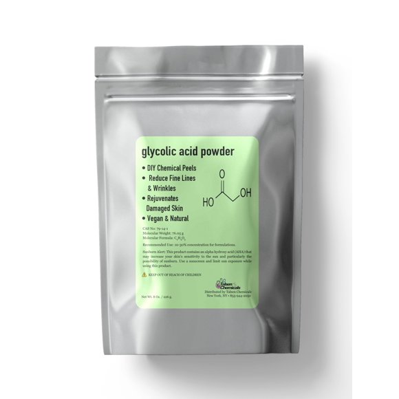 Ácido Glicólico Talsen Chemicals 226 g Polvo DIY para Cuidado de la Piel