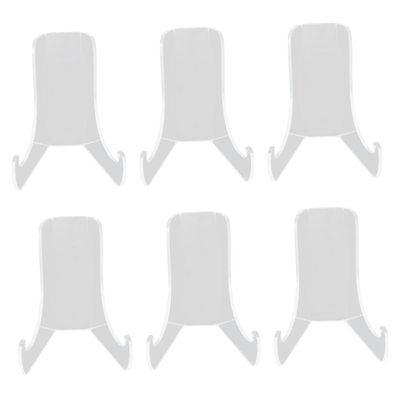 Magideal - 6 Piezas De Soportes De Placa De Acrílico Para Exhibición De Marcos De Fotos, Caballetes De Escritorio, Soporte De Exhibición Para Libros, Decoración