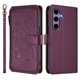 thumbnail image 2 of Funda Cartera Mariposa para [Samsung Galaxy S24] con Soporte y Cremallera Violeta, 2 of 6