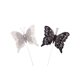 thumbnail image 1 of Set de 12 mariposas monarca de plumas con brillantina para decoración, 1 of 2