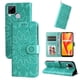 thumbnail image 1 of Funda tipo cartera FOXDOCK para Realme C12 , diseño girasol en relieve, cuero PU, cierre magnético, soporte y tarjetero, 1 of 5