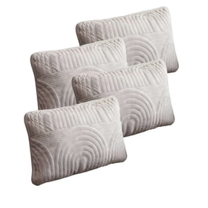 Genérico - Set De 4 Fundas De Cojin Serie Arco 30X50 Cm Gris