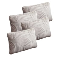 Genérico - Set De 4 Fundas De Cojin Serie Arco 30X50 Cm Gris